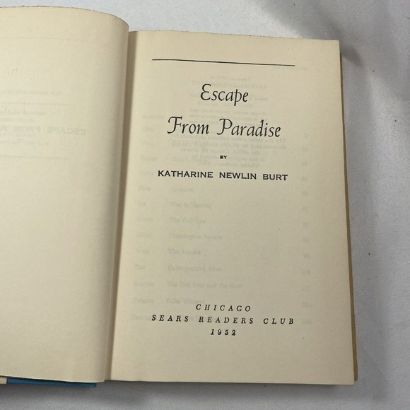 Escape from Paradise by Katharine Newlin Burt Sears Readers Club Vintage Book - Picture 6 of 12